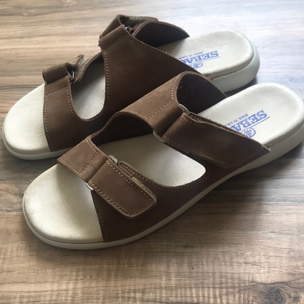 Sebago Leather Sandals Made in USA Size 8
